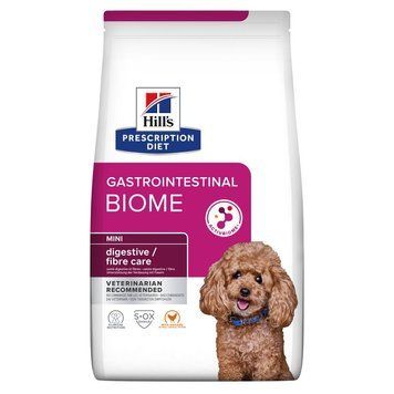 Hill&rsquo;s PRESCRIPTION DIET Gastrointestinal Biome Mini Сухий корм для собак малих порід при захворюваннях шлунково-кишкового тракту, з куркою, 1 кг 606424 фото