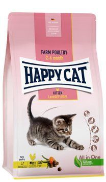 Сухий корм Happy Cat Kitten Land Gefl&uuml;gel для кошенят з 5 тижнів до 6 місяців зі смаком птиці, 300 г 70534 фото