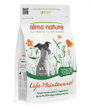 Almo Nature Life Maintenance XS-S для дорослих собак маленьких порід зі свіжим ягням 711 фото