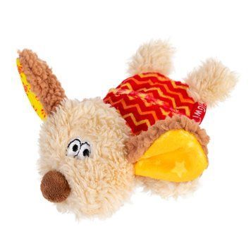 Іграшка для собак Собачка з пищалкою GiGwi Plush Friendz, текстиль, пластик, 13 см 75304 фото