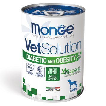 Вологий корм Monge VetSolution Wet Diabetic & Obesity для дорослих собак при надлишковій вазі та цукровому діабеті 70082013 фото