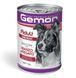 Вологий корм Gemon Dog Medium Adult для дорослих собак середніх порід, шматочки з яловичиною та печінкою 70387859 фото 1