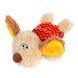 Іграшка для собак Собачка з пищалкою GiGwi Plush Friendz, текстиль, пластик, 13 см 75304 фото 1