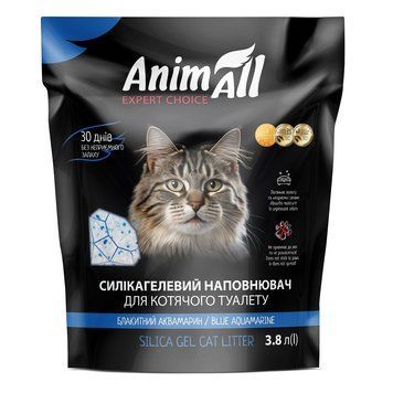Силікагелевий наповнювач AnimAll Блакитний Аквамарин для котів, 3.8 л (1.6 кг) 180205 фото