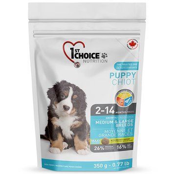 1st Choice Puppy Medium&Large Chicken ФЕСТ ЧОЙС ЦУЦЕНЯ СЕРЕДНИЙ ВЕЛИКИЙ КУРКА сухий суперпреміум корм для цуценят середніх та великих порід ФЧСЩСК350 фото