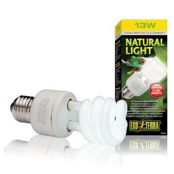 Лампа тераріумна Exo Terra Repti GLO 2.0 Natural Light для усіх видів рептилій та амфібій, люмінесцентна, 13 W, E27 (для опромінення) 015561221900 фото