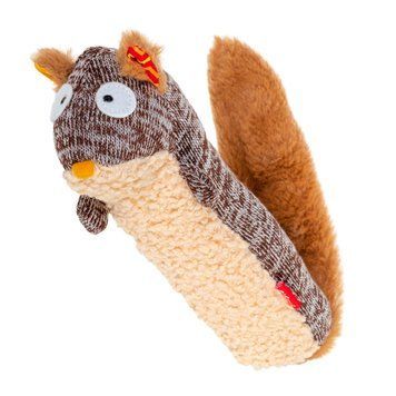 Іграшка для собак Білка з пищалкою GiGwi Plush Friendz, текстиль, 29 см 75309 фото