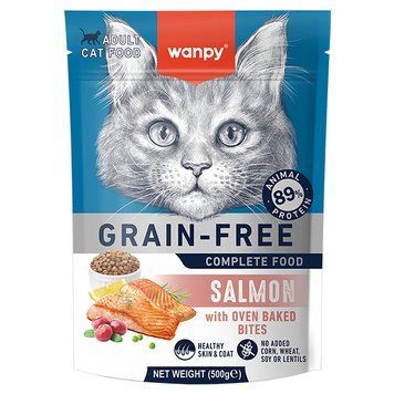 Сухий беззерновий корм Wanpy Adult Cat Grain Free Salmon для дорослих котів CFF-03-0,5 фото
