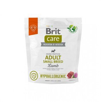 Корм для собак малих порід Brit Care Dog Hypoallergenic Adult Small Breed гіпоалергенний з ягням, 1 кг 8595602566136 фото