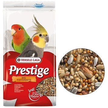 Versele-Laga Prestige Big Parakeet ВЕРСЕЛЕ-ЛАГА ПРЕСТИЖ СЕРЕДНІЙ ПАПУГА зернова суміш з горіхами, корм для середніх папуг 218808 фото