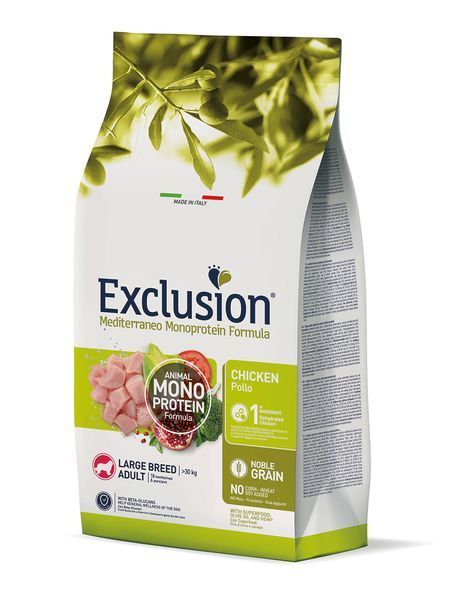 Exclusion Mediterraneo Monoprotein Formula Сухий корм з куркою для дорослих собак великих порід 05490 фото