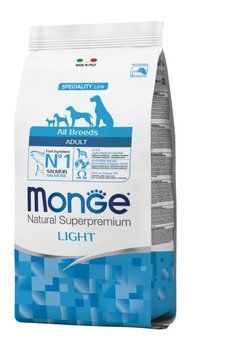 Сухий корм Monge Dog All breeds Adult Light для дорослих собак усіх порід схильних до ожиріння з Лососем 70011228 фото
