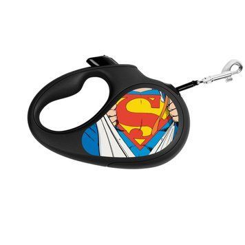 Повідець-рулетка для собак WAUDOG R-leash, малюнок "Супермен Герой", XS, до 12 кг, 3 м, світловідбиваюча стрічка чорний 8123-1008-01 фото