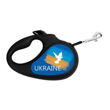Повідець-рулетка для собак WAUDOG R-leash, малюнок "Прапор", XS, до 12 кг, 3 м, світловідбиваюча стрічка чорний 8123-0229-01 фото